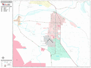 Santa Maria Wall Map Premium Style